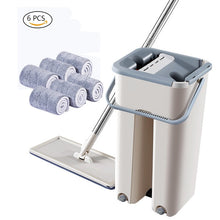 Load image into Gallery viewer, Flat Magic Cleaning Mops Free Hand Mop Shipping Floors Squeeze Flat Mop with Water Home Kitchen Floor Cleaner with Bucket Drop

