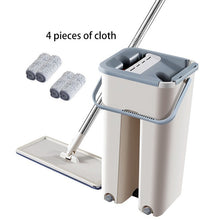 Load image into Gallery viewer, Flat Magic Cleaning Mops Free Hand Mop Shipping Floors Squeeze Flat Mop with Water Home Kitchen Floor Cleaner with Bucket Drop
