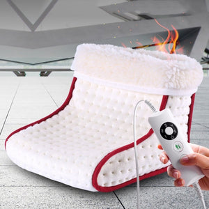 Heated Plug Type Electric Warm Foot Warmer Washable Heats Control Settings Warmer